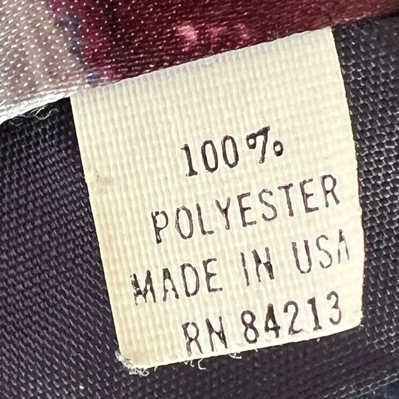 Vintage Botany 500 Mens Tie Navy Silver Burgundy Abstract Print 3.5 in width - Picture 4 of 4